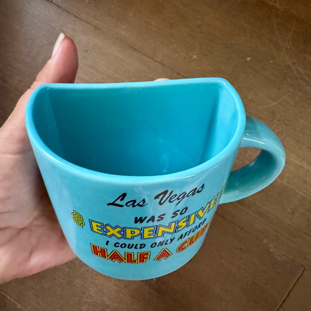 1/2 a Cup Las Vegas Blue Humorous Mug